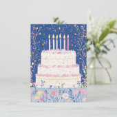  Floral Birthday Kaart (Staand voorkant)