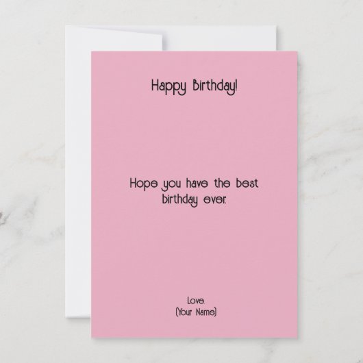  Floral Birthday Kaart (Achterkant)