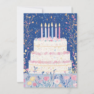  Floral Birthday Kaart