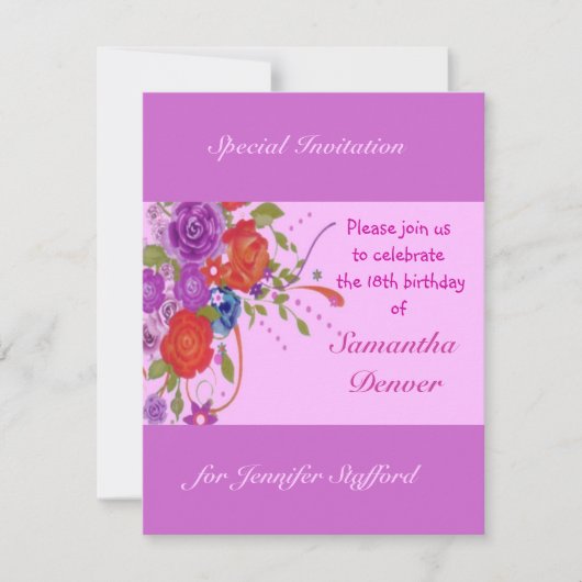 Floral Birthday Kaart (Voorkant)