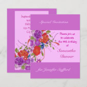 Floral Birthday Kaart (Voorkant / Achterkant)