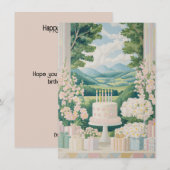  Floral Birthday Kaart (Voorkant / Achterkant)