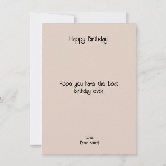  Floral Birthday Kaart (Achterkant)