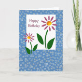 Floral Birthday Kaart (groot afdrukken) (Voorkant)