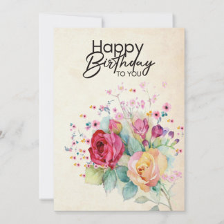Floral Birthday kaart voor haar