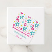 Floral Birthday Party Bedankjes Labels (In situ)