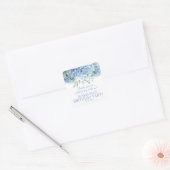Floral Birthday Party Favor Hydrangeas Waterverf Vierkante Sticker (Envelop)