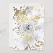 Floral Birthday Party (goudmarmer Roos) Kaart (Achterkant)