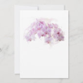 Floral Birthday Party (Waterverf van roze orchidee Kaart (Achterkant)