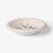 Floral Birthday Peach Violet Vijf Petal Wilde Roos Papieren Kommen (Gebogen)