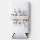 Floral Birthday Peach Violet Vijf Petal Wilde Roos Seltzer Blikjeskoeler (Voorkant)