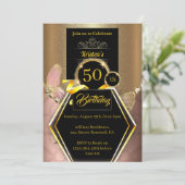 Floral Birthday Uitnodiging (Staand voorkant)