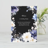 Floral Birthday Uitnodiging (Staand voorkant)