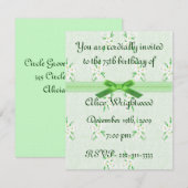 Floral Birthday Uitnodiging (Voorkant / Achterkant)