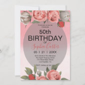 Floral Birthday Uitnodiging (Voorkant)