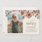 Floral Birthday Uitnodiging | Beach Birthday (Voorkant)