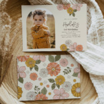 Floral Birthday Uitnodiging | Geestdag van het mei