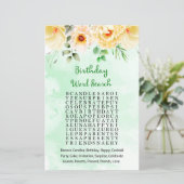 Floral Birthday Word Search Game (Staand voorkant)