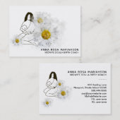 *~* Floral Birthing Midechtgenote Doula Birth Zwan Visitekaartje (Voorkant / Achterkant)