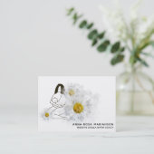 *~* Floral Birthing Midechtgenote Doula Birth Zwan Visitekaartje (Staand voorkant)