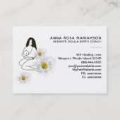 *~* Floral Birthing Midechtgenote Doula Birth Zwan Visitekaartje (Achterkant)