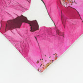 Floral blaast een roze patroon op. fleece deken (Hoek)