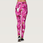 Floral blaast een roze patroon op. leggings (Achterkant)