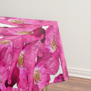 Floral blaast een roze patroon op. tafelkleed