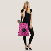 Floral blaast roze patroon op. Monogram. Tote Bag (Op model)