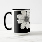 Floral Black, aangepaste naam latte Mok (Links)