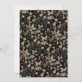 Floral Black Afstuderen Aankondiging (Achterkant)
