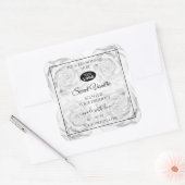 Floral Black and White Product Package Labels Logo (Envelop)