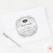 Floral Black and White Product Package Labels Logo (Envelop)