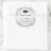 Floral Black and White Product Package Labels Logo (Tas)