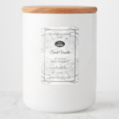 Floral Black and White Product Package Labels Logo Voedselcontainer Etiket (Voorkant)