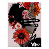 Floral Black Beauty Poster (Voorkant)