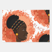 Floral Black & Blessed Inpakpapier Vel (Voorkant 3)