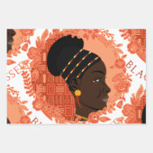 Floral Black & Blessed Inpakpapier Vel (Voorkant 2)