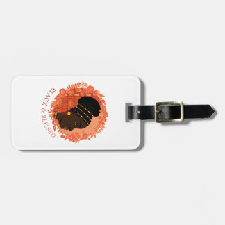 Floral Black en Blessed Bagagelabel