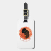 Floral Black en Blessed Bagagelabel (Voorkant verticaal)