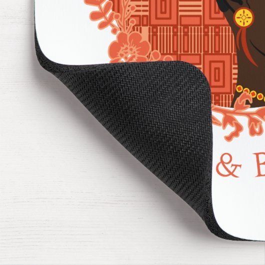 Floral Black en Blessed Muismat (Hoek)