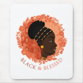 Floral Black en Blessed Muismat (Voorkant)