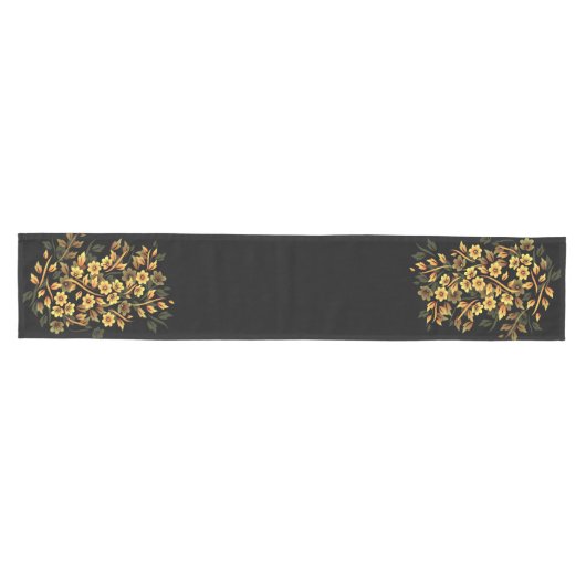 Floral Black en Gold Medium Tafelloper (Horizontaal)