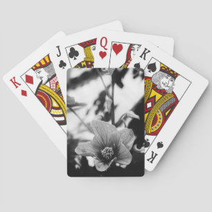 Floral Black en White Photography Pokerkaarten