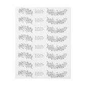  Floral Black en White pre-Geadresseerde Terugkeer (Vel)