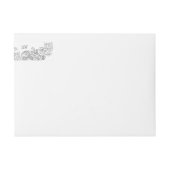  Floral Black en White pre-Geadresseerde Terugkeer (Voorkant)