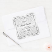 Floral Black en White Product Packaging Labels (Envelop)