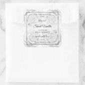 Floral Black en White Product Packaging Labels (Tas)