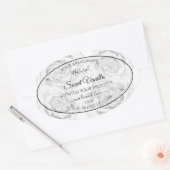 Floral Black en White Product Packaging Labels (Envelop)