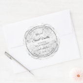 Floral Black en White Product Packaging Labels (Envelop)